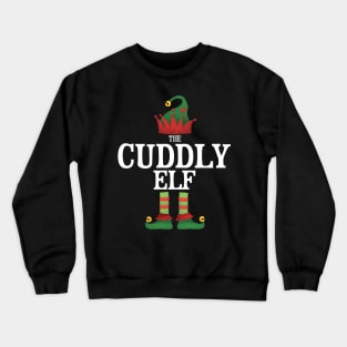 Cuddly Elf Matching Family Group Christmas Party Pajamas Crewneck Sweatshirt